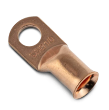 DS18 CCL 0 or 4 Gauge Copper Ring Terminals - 10 pack