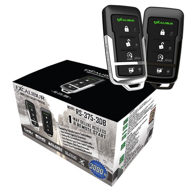 Omega Excalibur RS-375-3DB 1-Way Remote Start, Keyless Entry, Long Range, BLADE compatible