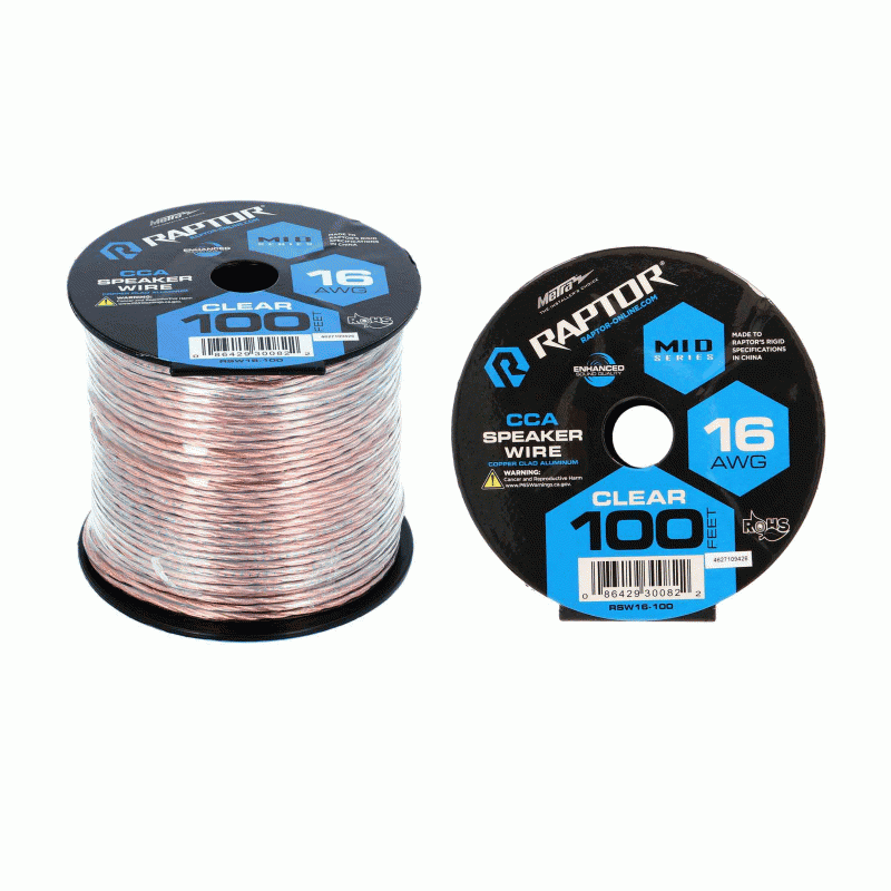 Raptor RSW16-100 16 Gauge Speaker Wire 100 ft