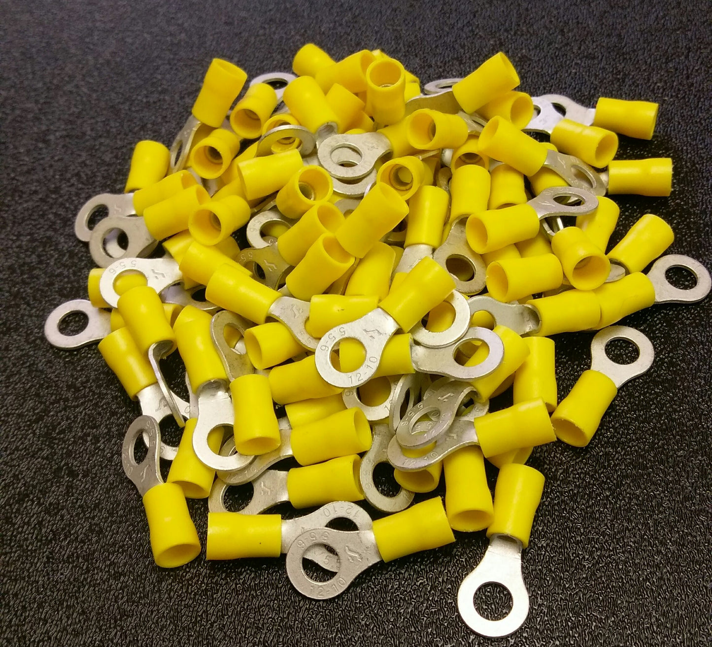 RTT14Y 1/4" 12/10 Gauge Crimpable Ring Terminals