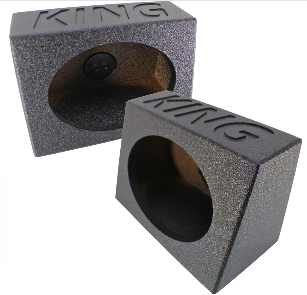 King Boxes AK-69 Pair of Single 6x9 Spraylined Boxes