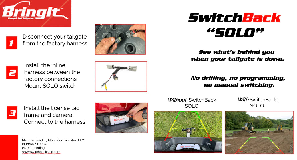 SwitchBack SOLO Tailgate Camera for Select FORD Vehicles