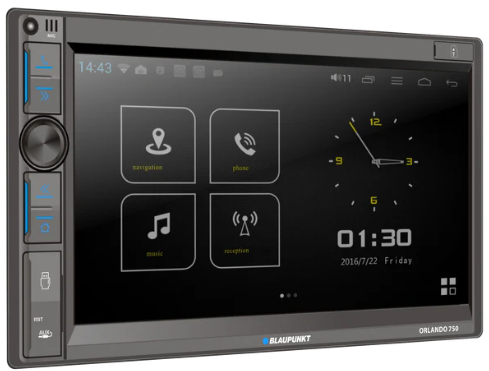 Blaupunkt ORLANDO750 7″ Double-Din Receiver with Wireless Apple CarPlay and Android Auto