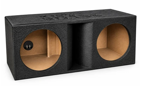 King Boxes AK-12DHP Spray-Lined Horn Port Dual 12" Subwoofer Box