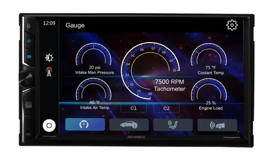 Jensen CAR714MW 7" Double-Din Radio, Wireless Apple Carplay, Android Auto, Maestro