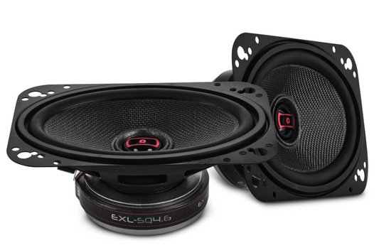 DS18 EXL-SQ4.6 4x6" 2-Way 3 Ohm Coaxial Speakers