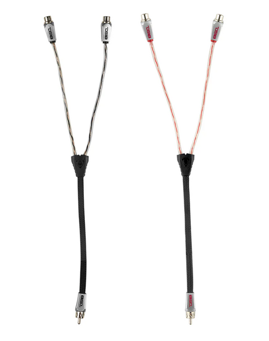 DS18 HQRCA-2F1MKIT Pair of OFC 2-Female to 1-Male RCA Splitters