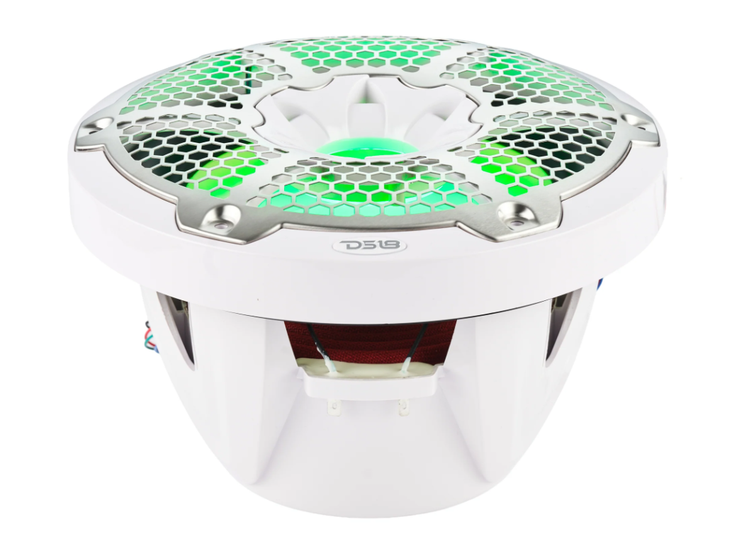 DS18 NXL-10SUB 10" Marine Subwoofer w RGB LED Lights -White or Black