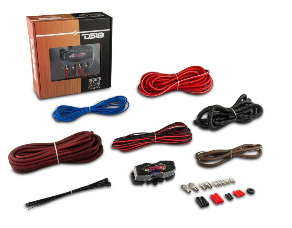 DS18 OFCKIT8 OFC 100% Copper 8 Gauge Amp Kit