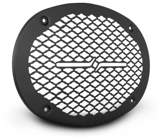 DS18 PRO-GRILL69MS Universal 6x9" Shallow Metal Speaker Grill Covers -Red or Black
