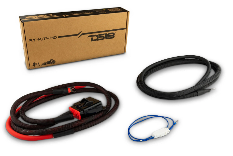 DS18 RY-KIT4.HD OFC 4 Gauge Amp Kit for Harley Davidson