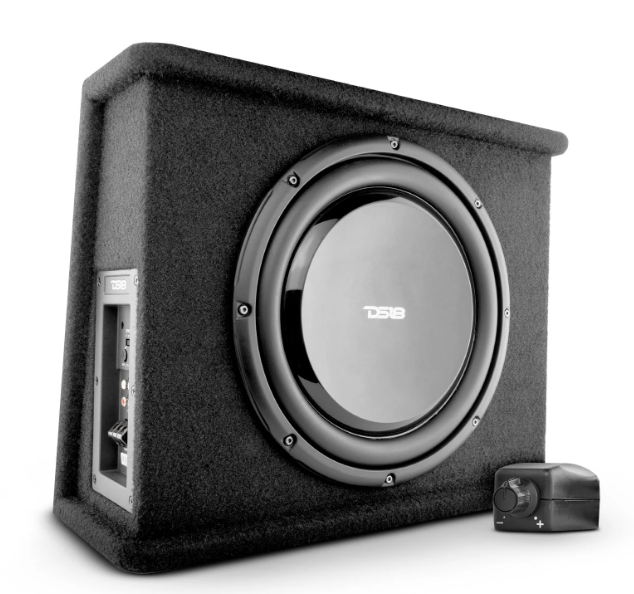 DS18 SB12A Amplified Loaded Shallow Subwoofer Box with 12" Sub
