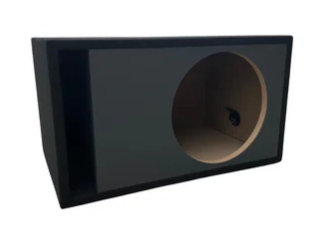 King Boxes SPL12S-GRE Carpeted Single Vented 12" Subwoofer Box with Leather Face