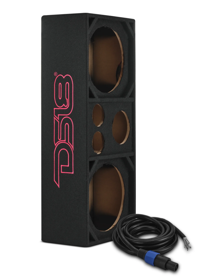 DS18 VOC12PRO Dual 12" + Dual 4" Tweeter + 2" Driver Empty Voceteo Box