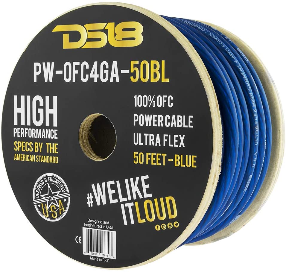 DS18 PW-OFC4GA 4 Gauge 100% OFC Power / Ground Cable