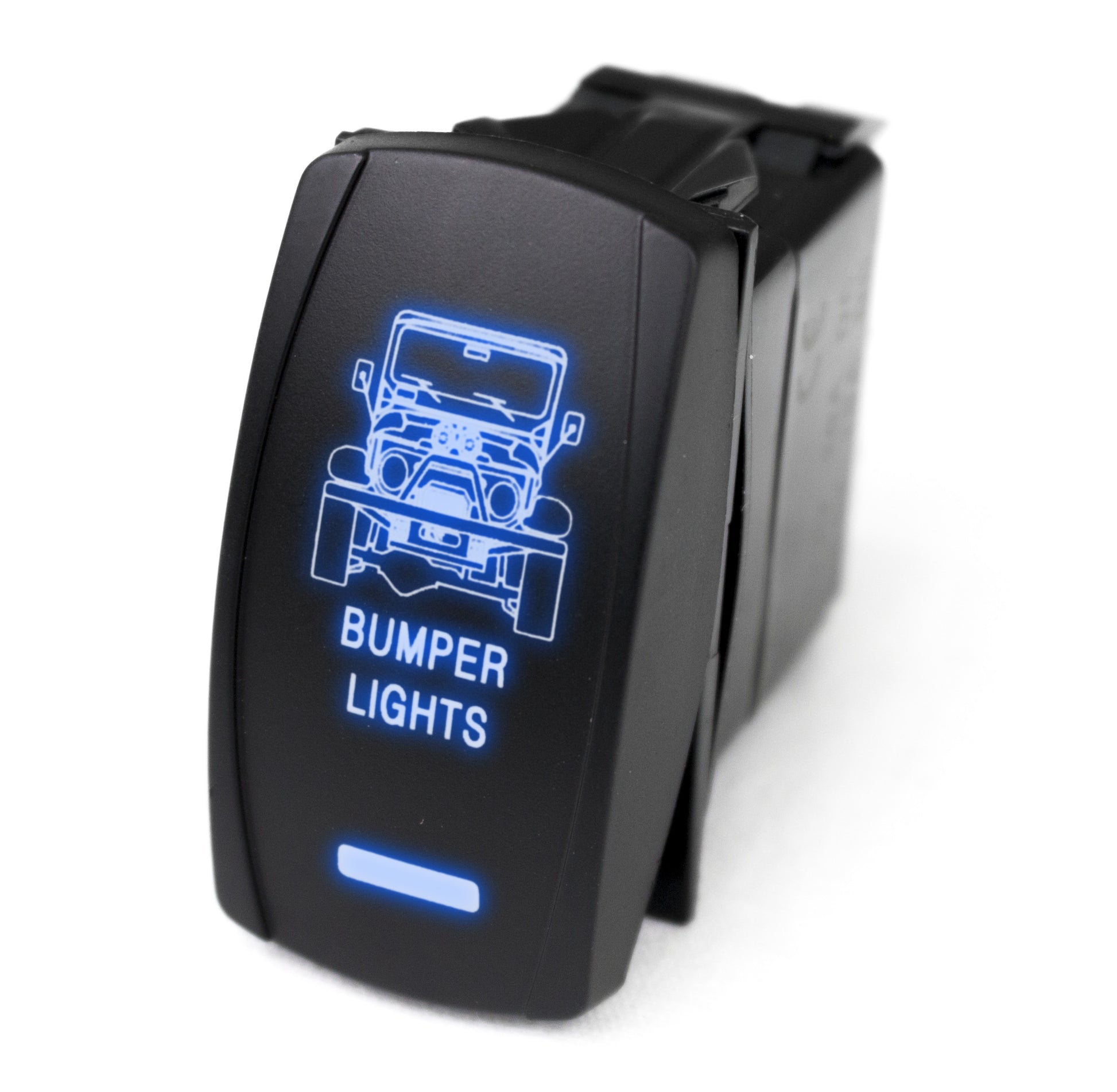 LED Rocker Switch w/ Blue or White LED Radiance (Bumper Lights)