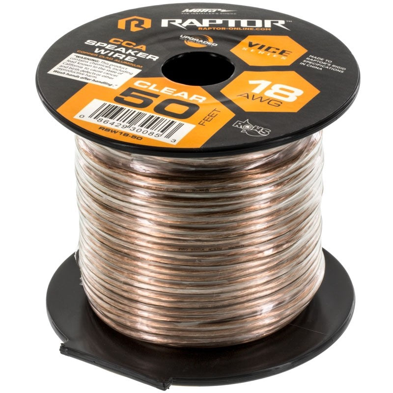 Raptor RSW18-50 18 Gauge Speaker Wire 50 ft